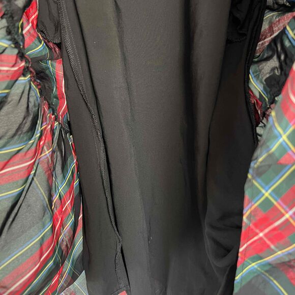 Vineyard Vines Sz XS Apres Midi Dress Tartan Plaid Smocked Bodice Ruffle Detail - Picture 9 of 11